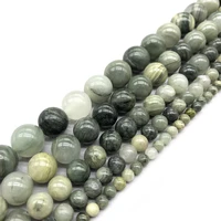 natural stone moss green grass agates round loose stone beads for jewelry making 4 6 8 10 12 mm diy bracelet handmade necklace