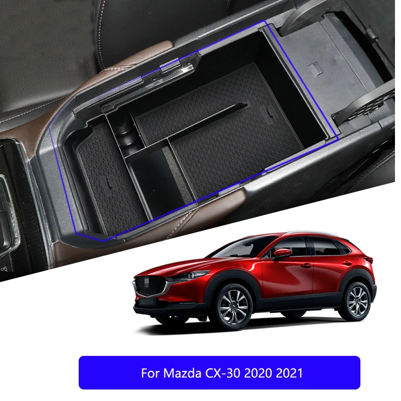

For Mazda CX-30 CX30 2020 2021 Console armrest container storage box Refit accessories Car interior decoration car styling