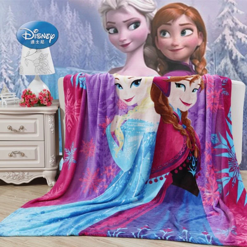 

Purple Frozen Elsa Anna Princess Lightweight Plush Queen Size Blankets on Bed/Sofa/Plane Flatsheet Bedding Throws Baby Blanket