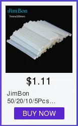 JimBon, 10 шт., 7 мм x 100 мм до 300 мм, прозрачные клеевые палочки для электрического клеевого пистолета, автомобильный аудио клей общего назначения для ремонта