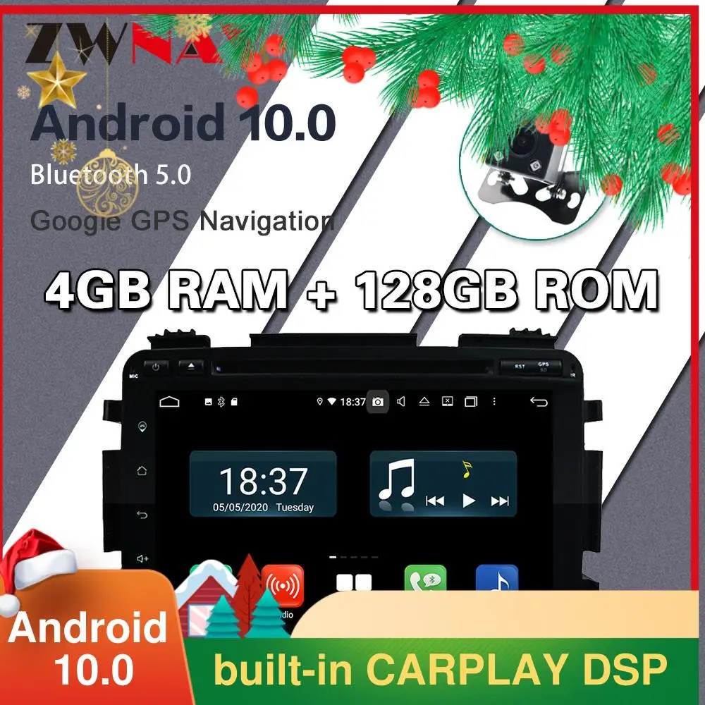 

128G CARPLAY Android 10 For HONDA XRV Vezel XRV Vezel HRV 2013~2018 Multimedia Stereo Car DVD Player Navigation GPS Radio