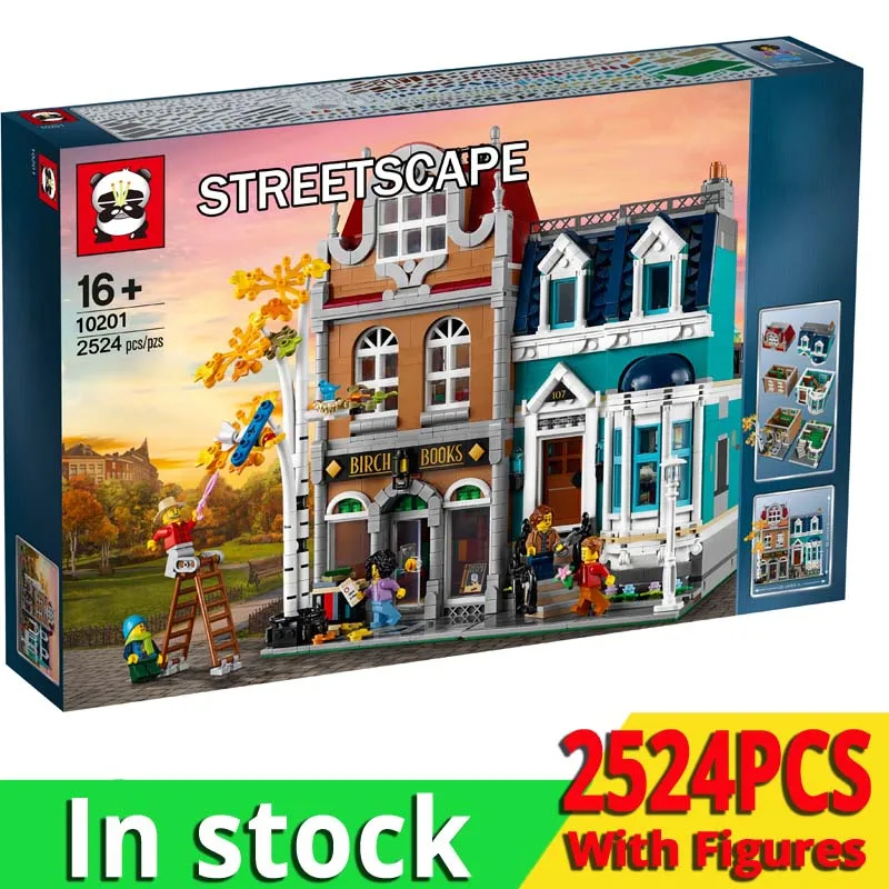 

Modular Building 2524Pcs Creator City Street View building Bookshop Model set Building Blocks Compatible 10270 Toy birthday gift