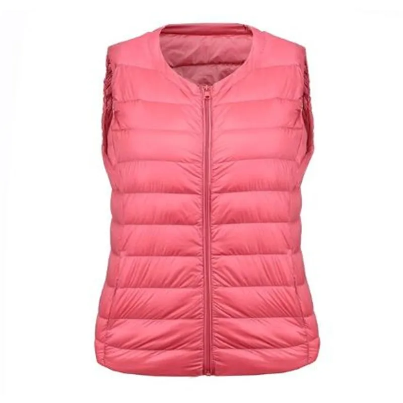 

6xl 7xl Large Size Waistcoat Women's Warm Vest Ultra Light Down Vest Women Sleeveless Winter Warm Liner Hot Sale Puffer Vests