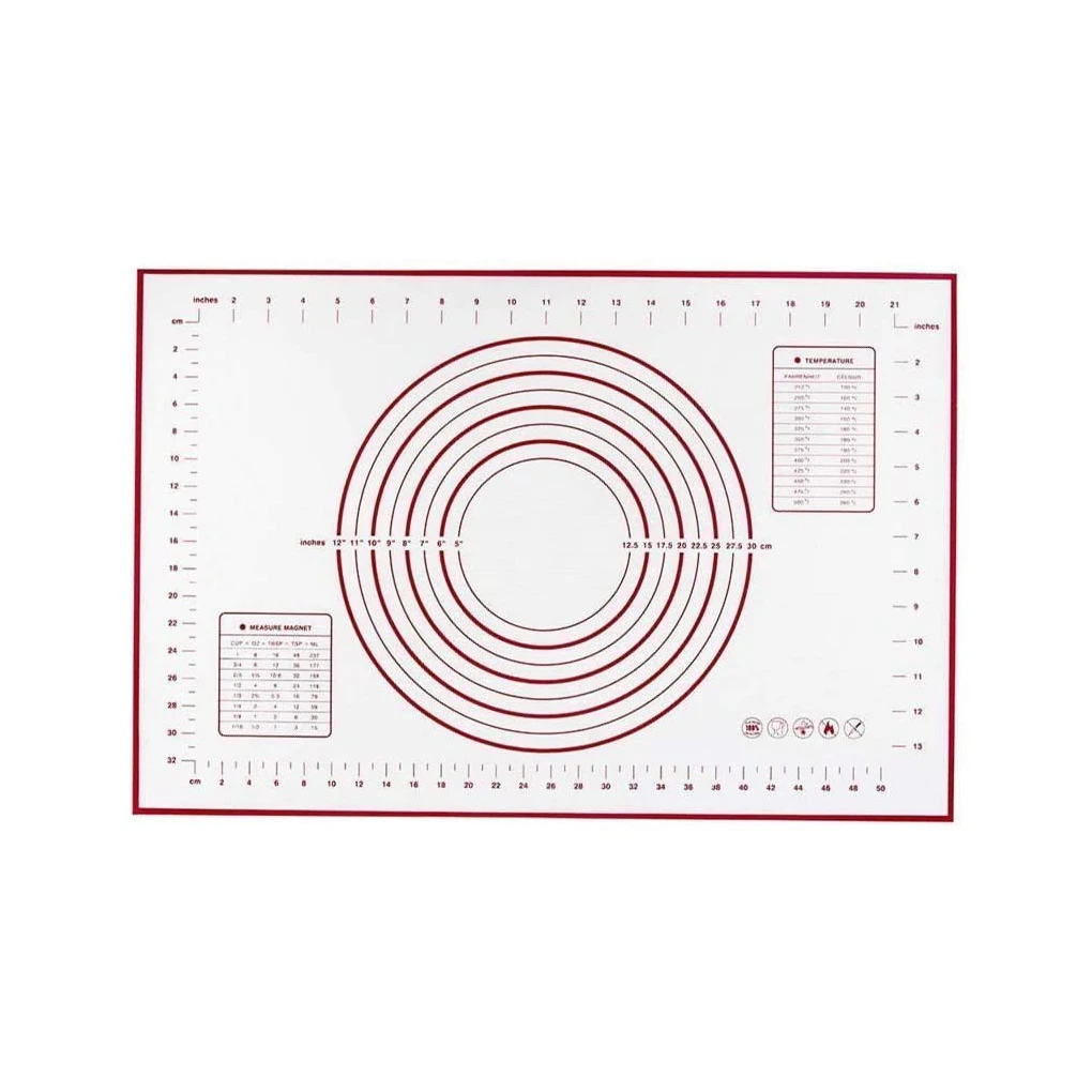 

Baking Mat with Scale Silicone Non-stick Rolling Dough Pad for Pastry Oven Liner Kitchen Tool