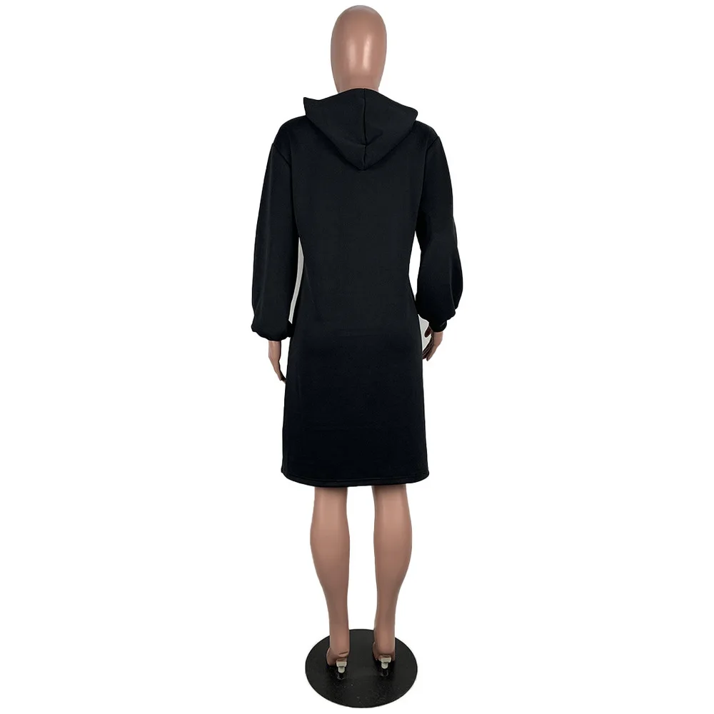

Long Sleeve Hooded Side Split Pocket Hoodies Sweatshirts Autumn Winter Clothing Casual Solid Warm Loose Long Oversized Pullovers