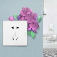flower decor 3d wall silicone on off switch mold luminous light switch diy wall sticker epoxy resin mold decoration switch new