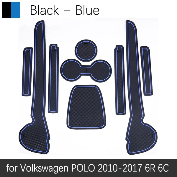 

Для Фольксваген Поло 6R 6C 2010 ~ 2017 MK5 резиновый противоскользящий коврик для двери Groove Cup pad Coaster автомобильные аксессуары 2011 2012 2013 2014