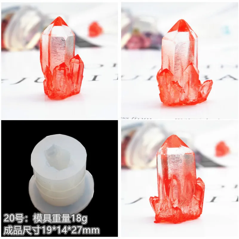 Форма из агата с кристаллами полость для Кластера Кварцевая Жеода силиконовая