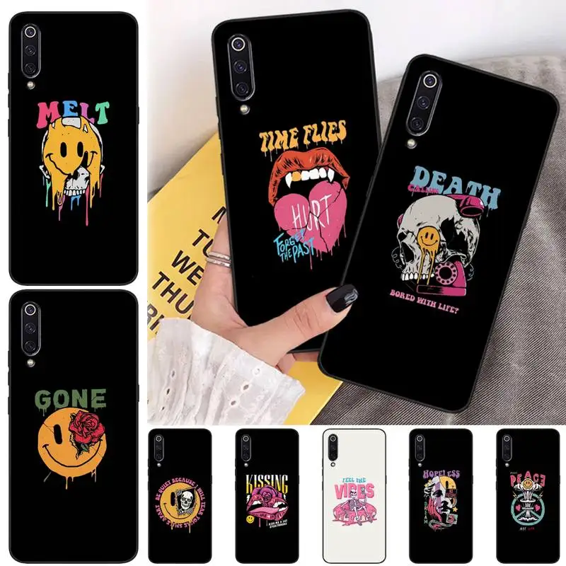 

Sexy Beauty Hole Smiling Face Phone Case For Xiaomi Mi Cc Note 7 8 8t 8es 9 9se 9a 10 10t 11 F1 MAX 2 3 Pro Lite Ultra Funda