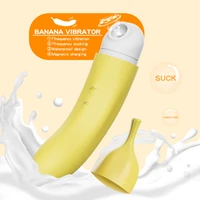banana shape vagina sucking vibrator intimate good nipple sucker oral licking clitoris stimulation powerful sex toys for women
