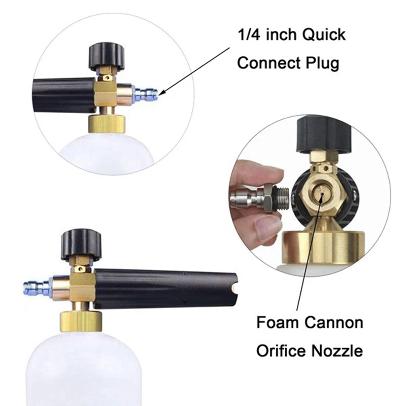

Foam Cannon Orifice Nozzle Tips, High Replacement Thread Nozzle for Snow Foam Lance, 1.0 Mm, 2-Pack