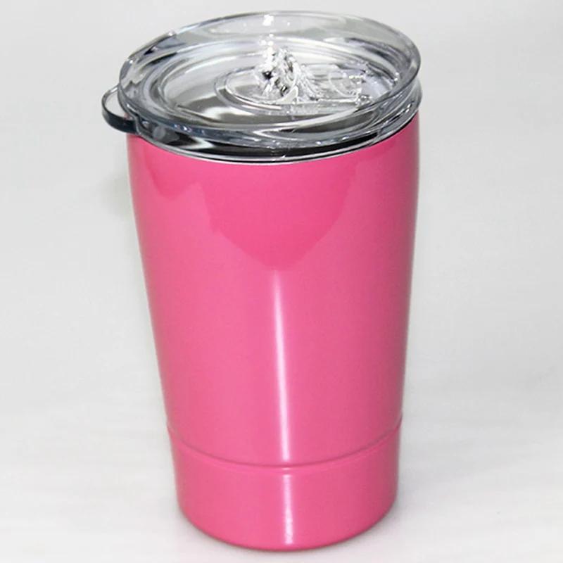 12/20oz Stemless Кофе кружка винный стакан Портативный вакуумная термоизолированная кофейная чашка нержавеющая стальная кружка для путешествий с крышкой и соломой