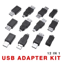 pohiks 12pcs high quality usb 2 0 male to female micro changer adapter portable mini mobile phone converter kit