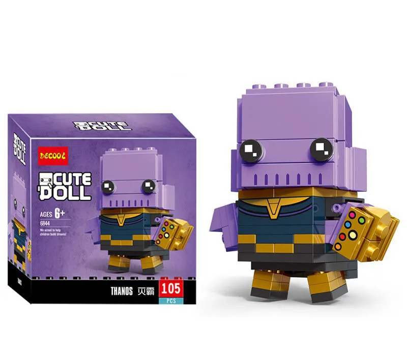 Много милых кукол Marvel Мстители супер герой Brick Heads Человек паук Бэтмен Супермен