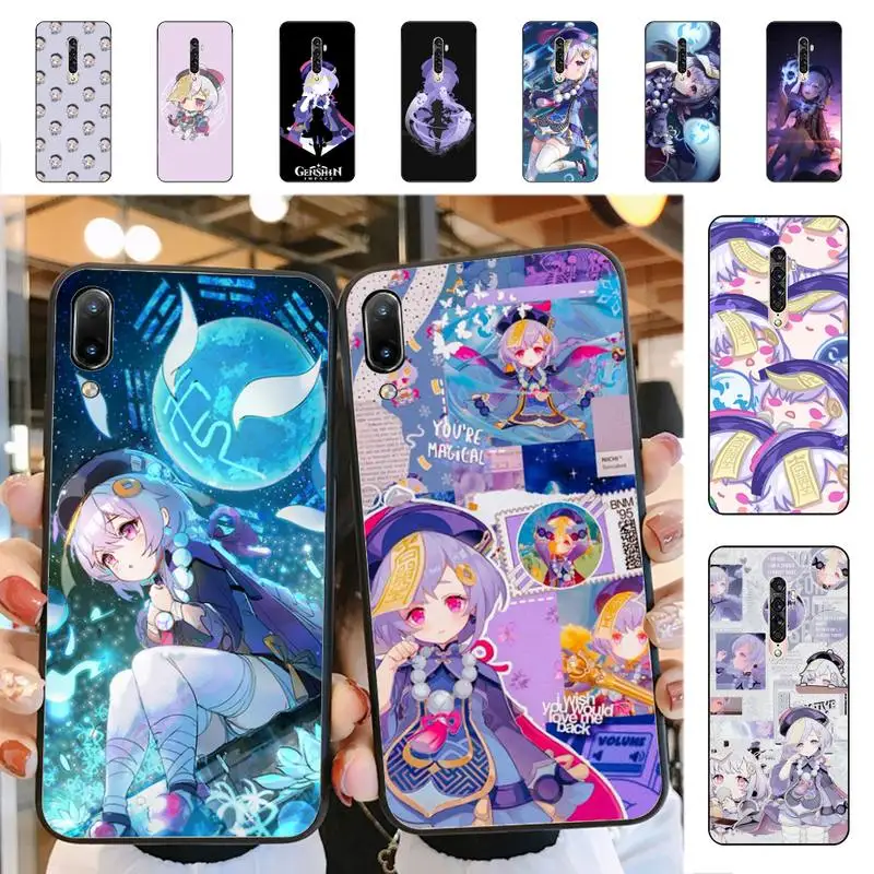 

YNDFCNB Qiqi Genshin Impact Phone Case for Vivo Y91C Y11 17 19 17 67 81 Oppo A9 2020 Realme c3