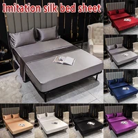 1 piece 100 polyester high grade active satin sheets fitted sheet adjustable with elastic mattress cover in various sizes