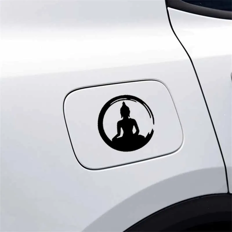 

Car Sticker Motorcycle Sticker Buddha Sticker Car Sticker Sangha Buddhism PVC Waterproof Sunscreen Black/silver 13CM*13CM