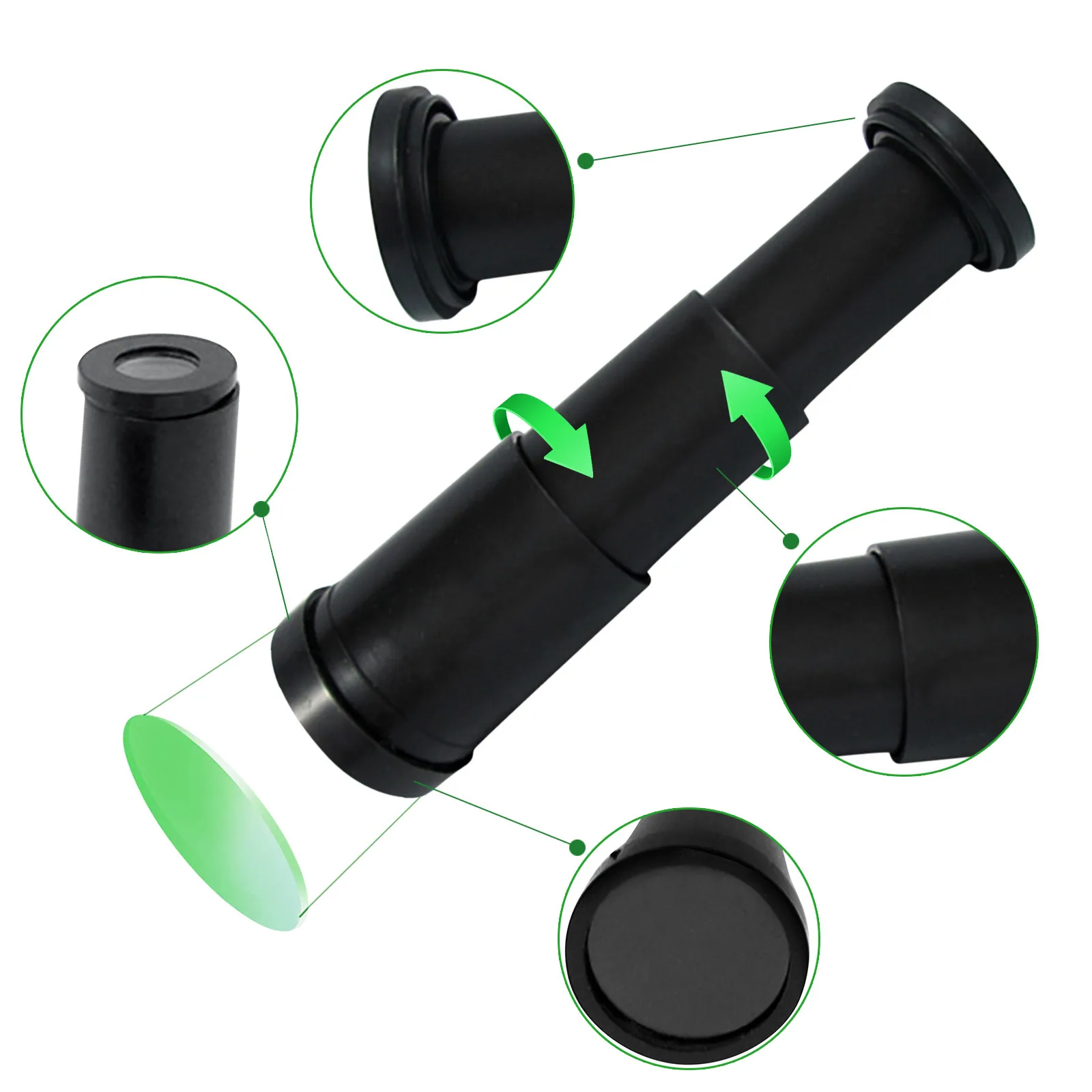 Легкий винтажный ручной монокулярный мини-телескоп с зумом и пиратским