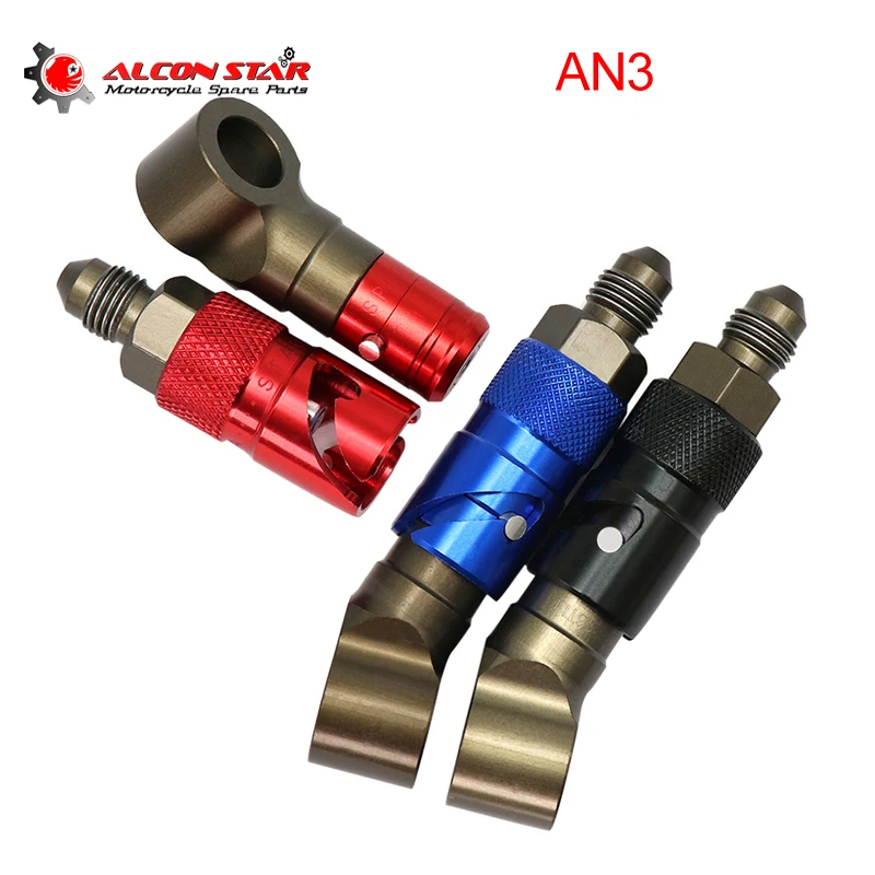 

Alconstar- Aluminum Motorcycle AN3 Brake Caliper Quick Removal Cover Brake Line Connector For Yamaha for BMW for Suzuki