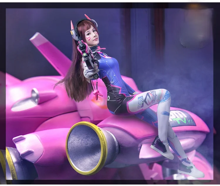 full set d va cosplay costume gun headset armour 3d print classic skin bodysuit halloween cosplay dva zentai kids adult free global shipping