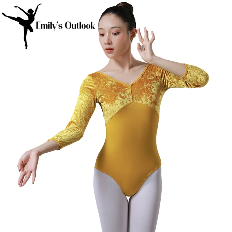 Классическое трико с длинным рукавом для гимнастики балетный танцевальный