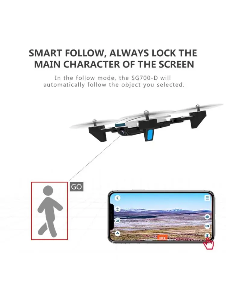 SG700-D Mini WiFi FPV RC Drone 1080P широкоугольная камера складной рычаг P31B | Игрушки и хобби