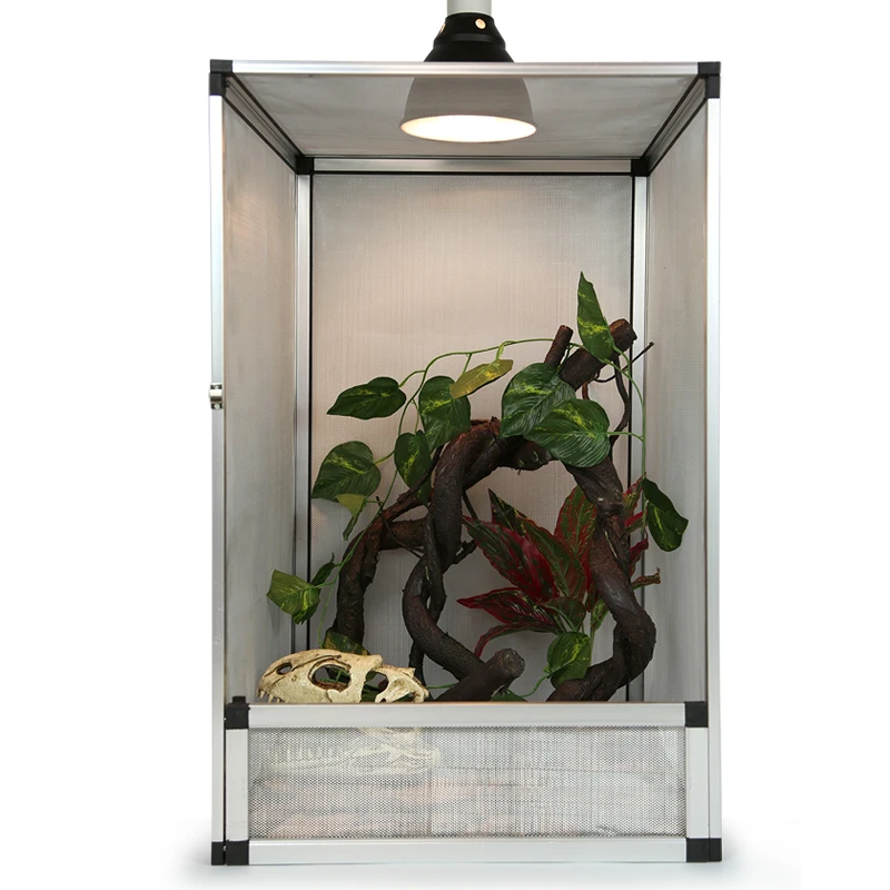 New Reptile Supplies Aluminum Alloy Breeding Box Lizard Chameleon Guarding Palace Cage Assembled Ventilated Insect | Дом и сад
