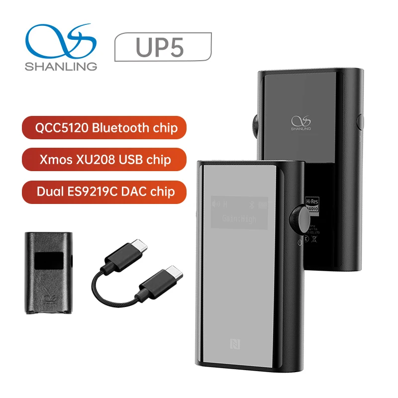 Shanling UP5 Dual ES9212C сбалансированный телефон усилитель для наушников USB DAC до 384K/ DSD256 3,5/2,5/4,4 мм разъем для наушников