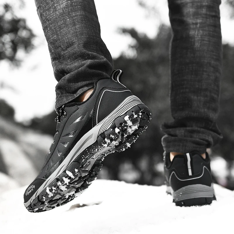 Men's Hiking Shoes Escalada Winter Outdoor Waterproof Sports Men Motorcycle Boot Mountain Scarpe Mtb Zapatillas Trekking Hombre