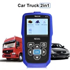Диагностический сканер Nexas NL102, профессиональный диагностический прибор OBD2 для грузовиков, 12-24 В, АБС-пластик, топливный тормоз, считыватель кодов ESP EVAP, OBD