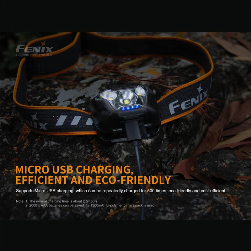 Fenix HL18RW USB Перезаряжаемые 500 люмен заливающий луч/точечный светодиодный налобный