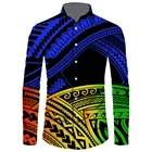 Мужская рубашка с длинным рукавом, рубашки для мужчин из Полинезии, PLstar Cosmos, Chuuk Kosrae