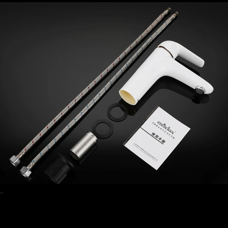 Белый стильный элегантный смеситель для ванной комнаты раковины кран воды с