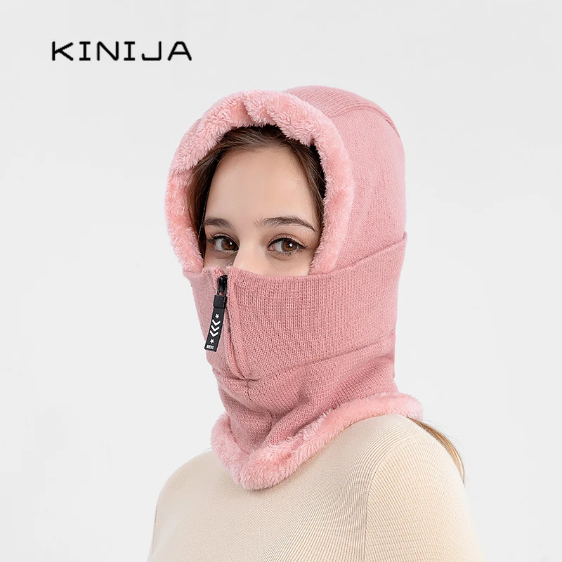 Зимняя Теплая Флисовая вязаная Шапочка мужской вязаный шарф с черепом теплая