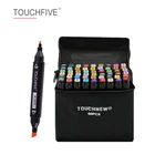 TouchFIVE набор маркеров для живописи 12-168 цветов спирт с двойной головкой Эскиз маркер для школы Рисование анимация дизайн школьные принадлежности