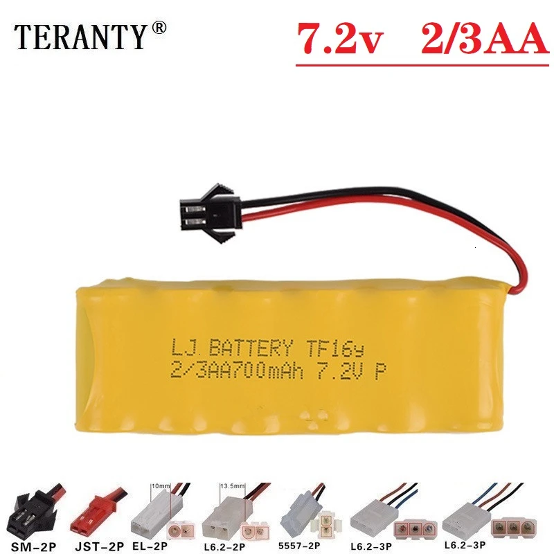 (M Model ) 7.2v 700mah NiCD Battery For Rc toys Car Tanks Trains Robot Boat Gun 2/3AA Rechargeable 1Pcs | Игрушки и хобби