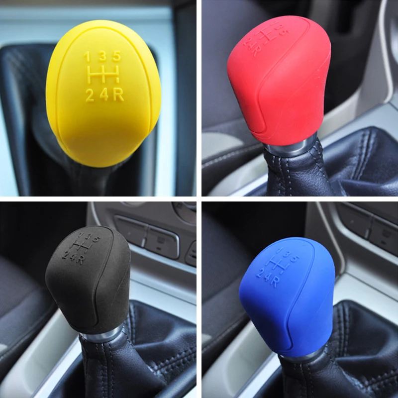 

Manual Gear Shift Collars Car Durable Silicone Gear Head Shift Knob Cover Handbrake Grip Car Handball Hand Brake Covers Skin