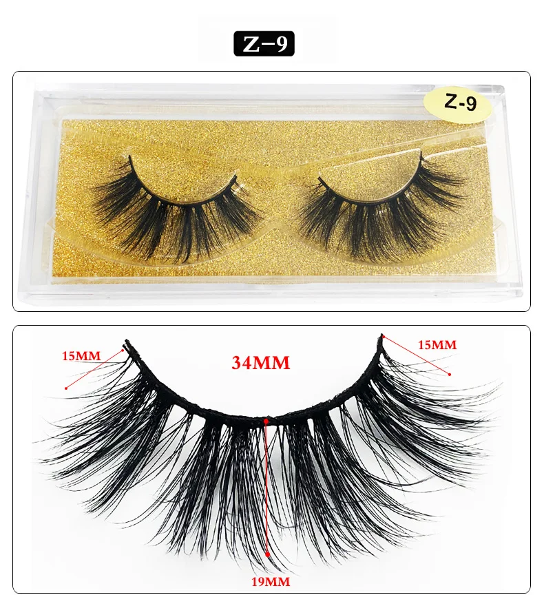 

Flash girl the most popular Z series 32 models Mink Eyelashes 1 pair natural Full Strip Thick false Eyelashes
