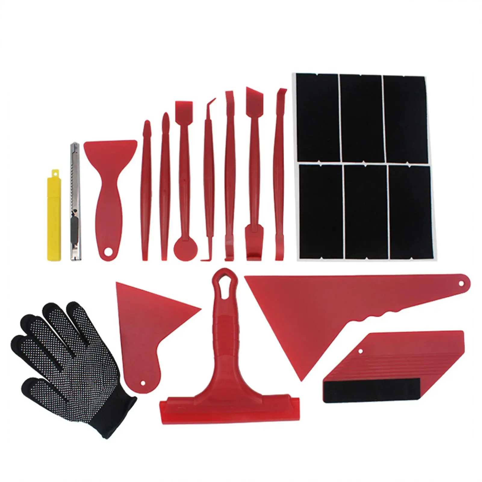 21 шт автомобильные авто Стайлинг пленка Стикеры сглаживания Ракель скребок