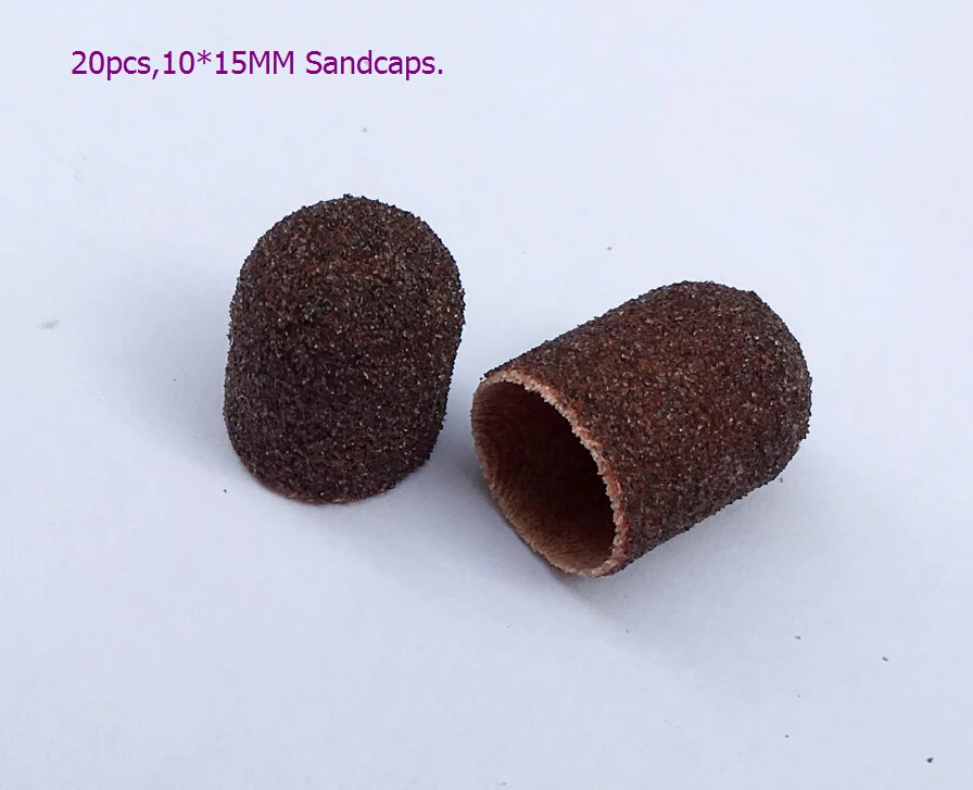 Профессиональный шлифовальный колпачок для ногтей 20 шт./лот 10*15 мм с резиновым