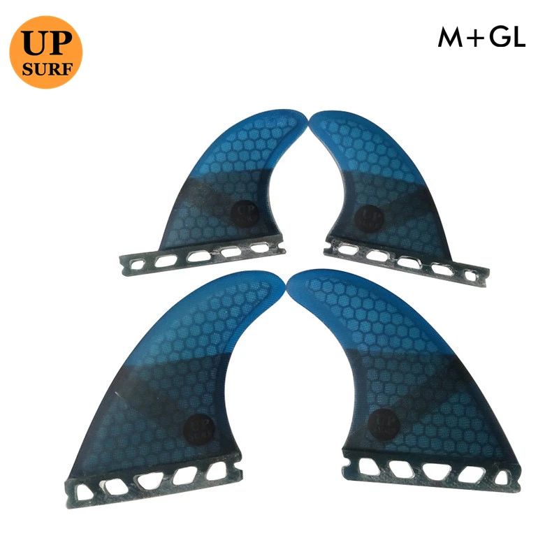 Плавники с одной лямкой M/GL для серфборда Quad плавник Сотами стекловолоконная