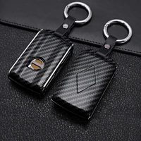 carbon fiber pattern car remote key case cover for volvo xc40 xc60 xc90 s90 v90 auto smart key protection holder accessories