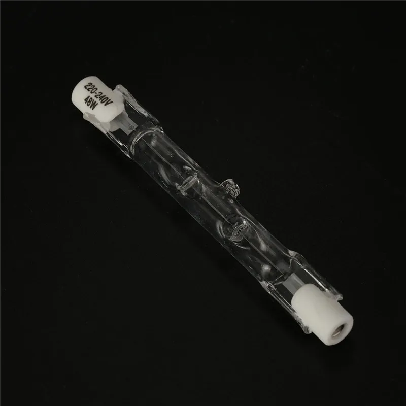 78mm 48W 1 шт., линейный двухсторонний галогенный светильник, прозрачная теплая белая лампа 118 мм R7S 220-240 в 300 Вт, украшение для свадебной вечеринки - Испускаемый цвет: 78mm 48W
