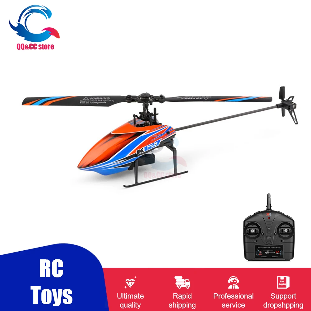 

WLtoys K127 RC Helicopter 2.4G 4CH 6-Aixs Gyroscope Flybarless With Air Pressure Fixed Height RTF Model RC Plane Airplane Toys