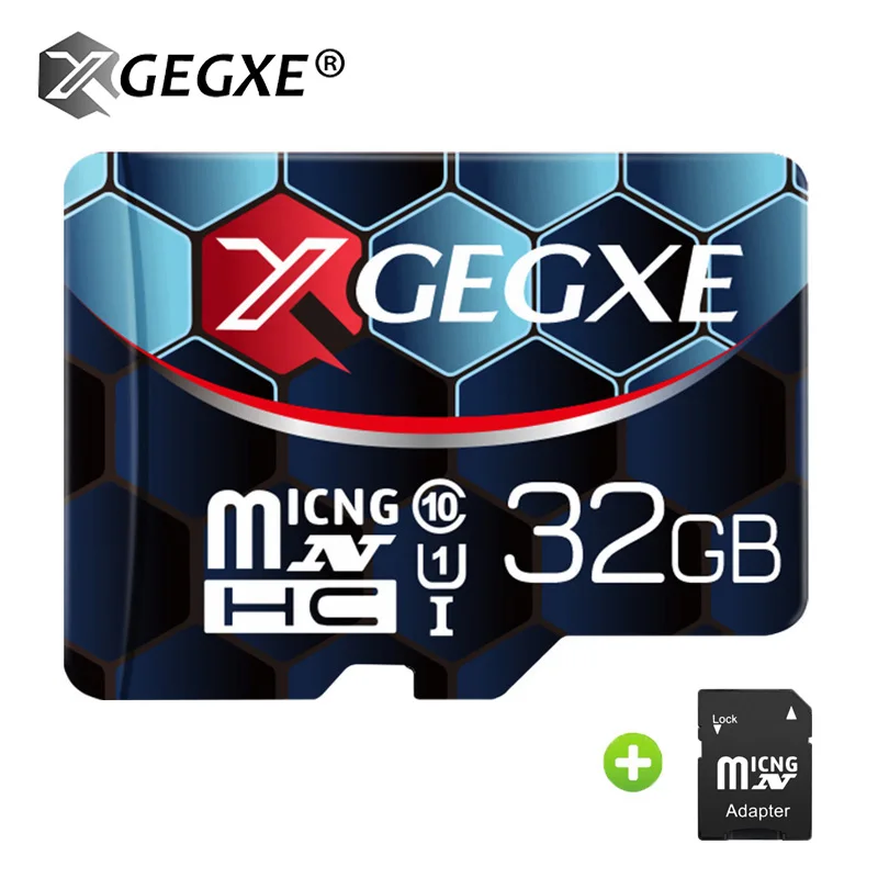 Карта памяти XGEGXE 8 ГБ 32 ГБ 64 Гб 128 Гб класс 10 UHS1 U1 U3 V30 карта памяти microSD 256 ГБ флеш-карта памяти TF микро SD tarjeta для смартфонов ПК - Емкость: 32GB with adapter