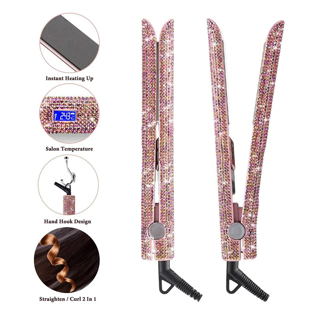 2 в 1 Профессиональный Выпрямитель для волос MCH с отрицательными ионами утюжок