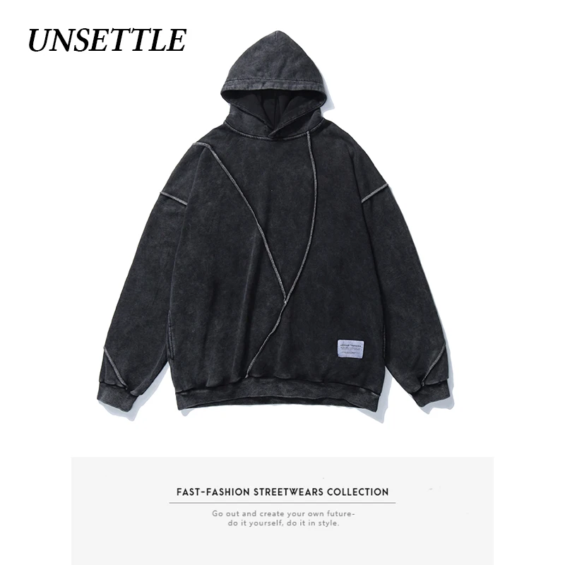 Толстовка мужская оверсайз в стиле хип хоп уличная одежда японском вареная Хай