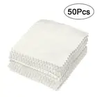 50 шт. 8x8 см ювелирных изделий протирочная ткань для полировки для пробы цвет серебристый, Золотой Серебряный бусы очистки Полотенца мягкие ткани Полотенца s