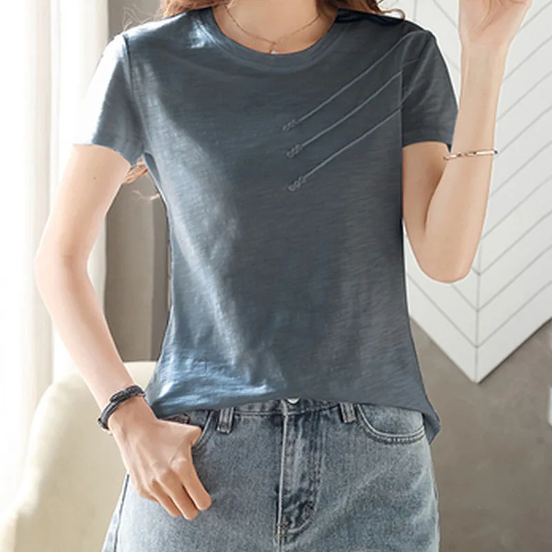 Новинка 2021 летняя одежда Корейская рубашка с коротким рукавом женская модная