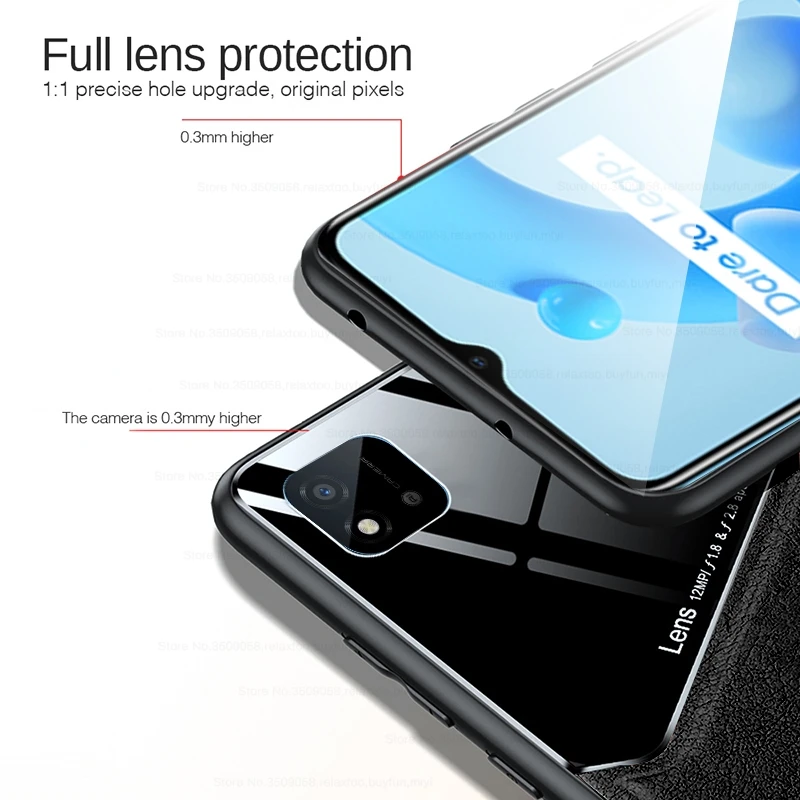 realmi c 21 case pc leather texure car magnetic suction phone case for realme c21 realmec21 soft silicon bumper shockproof coque free global shipping
